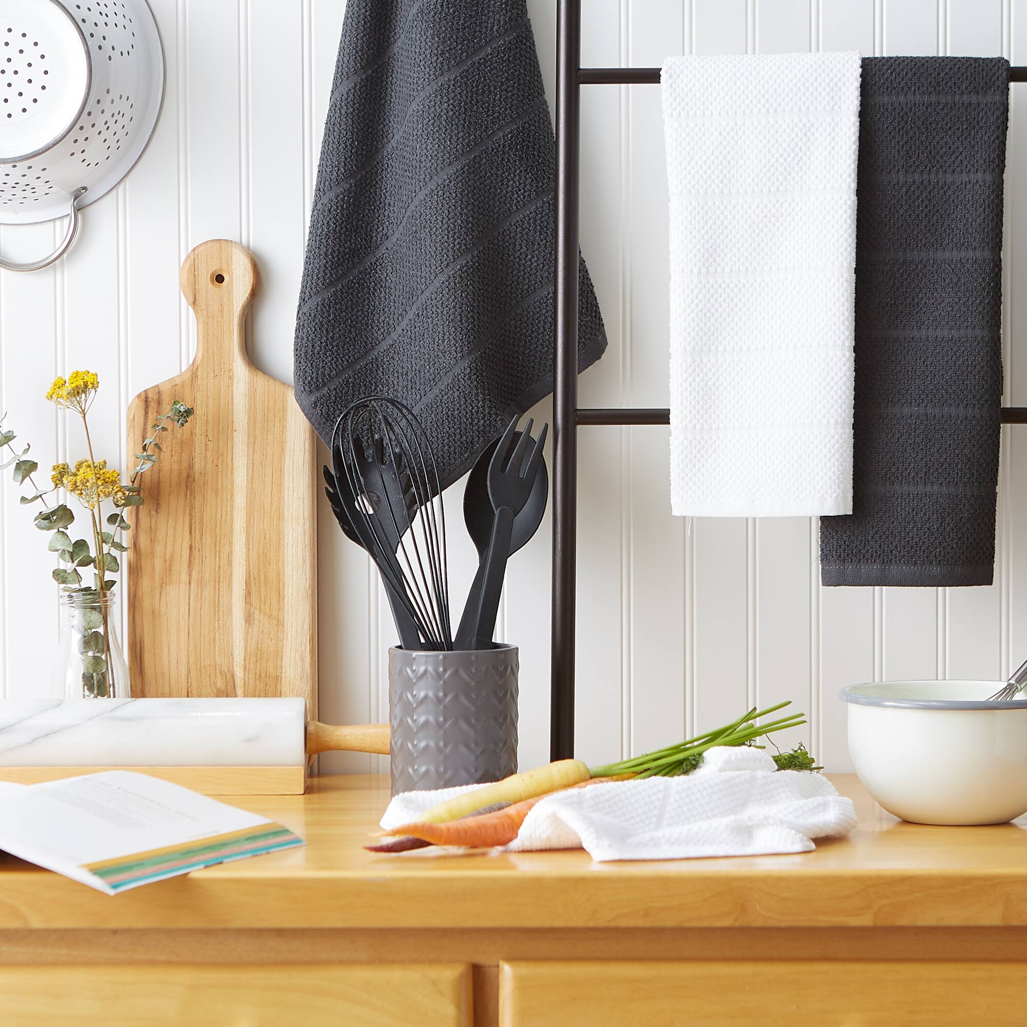 DII® Assorted Mineral Basic Chef Terry Dishtowel (Set of 4)